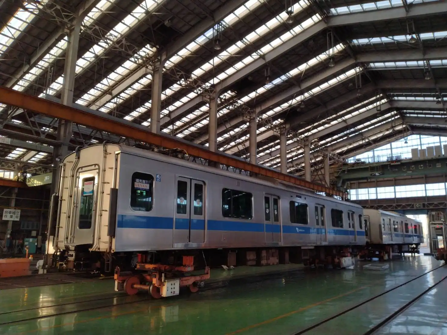 車両基地見学の様子